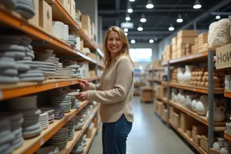 Femme souriante dans un magasin de Stokea Tourcoing