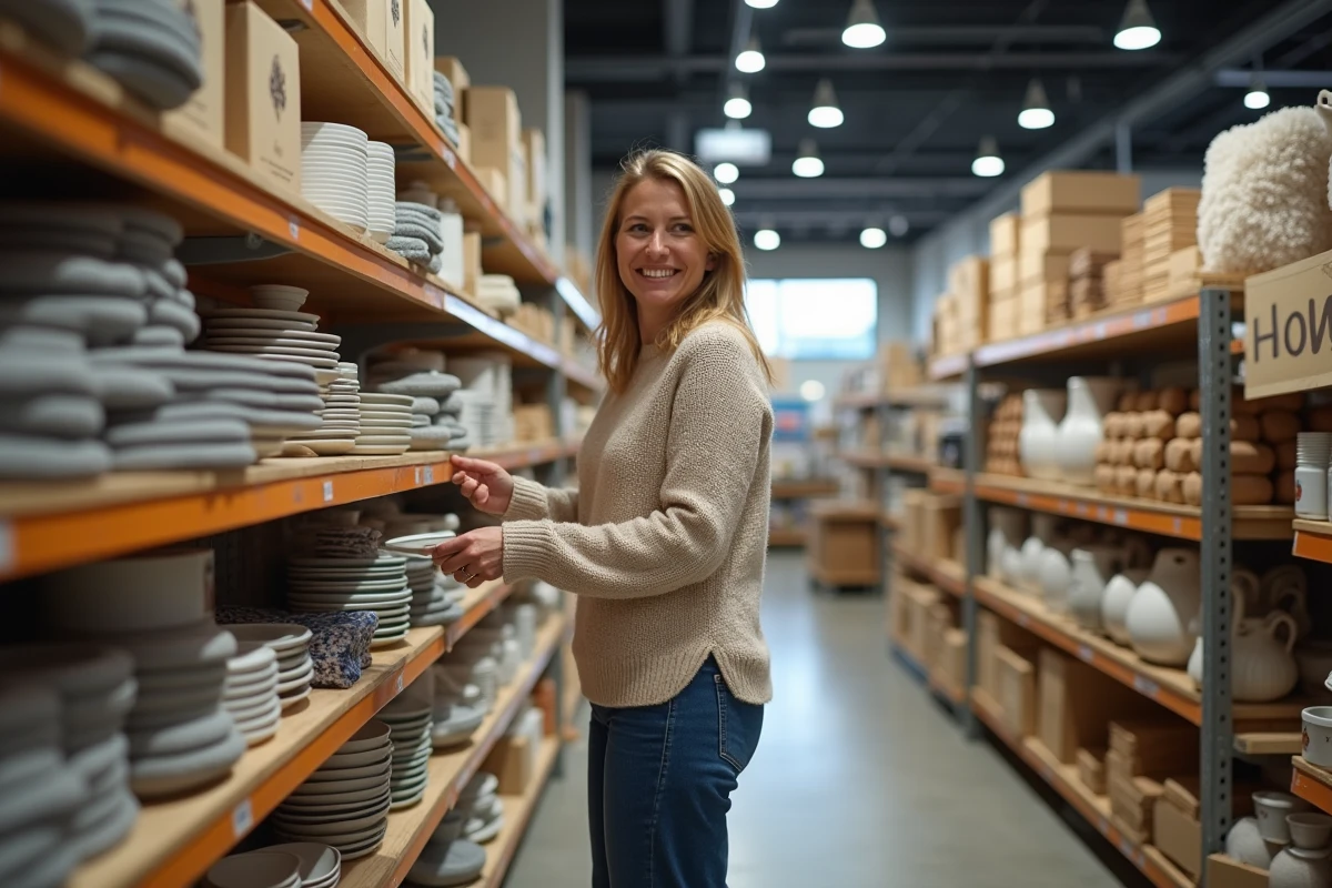 Femme souriante dans un magasin de Stokea Tourcoing